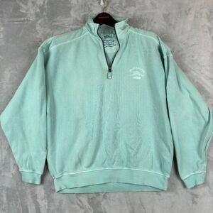 Tommy Bahama Relax Sweater Mens Large Blue Henley Outdoors Cold Weather*